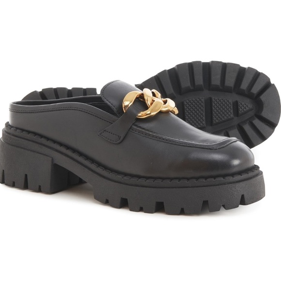 Free People Leather Lyra Link Mule Shoes - Picture 1 of 6